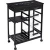 ATMOSPHERA CREATEUR D'INTERIEUR 5five - Carrello Gustaf su rotelle, 5 Livelli, Nero