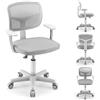 LIFEZEAL Sedia da ufficio per bambini, girevole, sedia da ufficio per bambini, regolabile in altezza, sedia per bambini e bambine ergonomica con ruote, 3-10 anni, carico 150 kg (grigio)