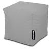 extroitaly Pouf Poggiapiedi STEP, Puff Poggiapiedi Divano quadrato, Imbottito in Tessuto Tecnico Resistente e Antistrappo, Comodo e Impermeabile, Made in Italy (Grigio)