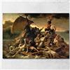 CheQuadro! La Zattera della Medusa Théodore Géricault, tgr54 Quadro Stampato su Tela Fine Art, Intelaiato Pronto da Appendere, Alta qualità, 100x70 cm