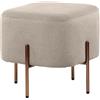 Brigros WeHome - Pouf Poggiapiedi In Tessuto, Pouf Sgabello Per Arredo Casa, Sgabelli Cucina, Soggiorno, Camera Da Letto, Ufficio, Poggiapiedi Da Scrivania, Vari Modelli e Colori (Quadrato, Grigio)