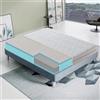 materassi e doghe - Materasso a 800 Molle Indipendenti e Memory Foam | Alto 23 cm | A zone differenziate | Sfoderabile e lavabile| 100% Made in Italy (Bianco, 160x190 cm, 23.0, Centimetri)
