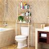 RELOVE Mobile portaoggetti per Toilette, 3 ETAGES in Metallo Mobile sopra WC Risparmio Spazio Scaffale da Bagno (157 * 55 * 26 cm (Bianco))