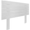 DHOME Testiera in Legno Riciclato DM con Gambe Stile Pallet Orizzontale Letto Pallet Supporti inclusi(Bianco Solido, 90cm)