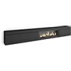 Skraut Home | Mobile TV Soggiorno | Ampio spazio a disposizione | 317x45x35 cm | Camino elettrico XXL | Stile moderno | Nero