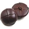 Tactfulw Pelle 5Pcs Bottoni Rivestiti 15/19/21/23/26mm Bottoni in Pelle Nero/Marrone per Cappotti caffè, 19mm