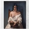 CheQuadro! La Meditazione Francesco Hayez, fhy34 Quadro Stampato su Tela Fine Art, Intelaiato Pronto da Appendere, assemblato a Mano, 90x72 cm