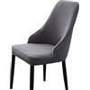 Mswborml Curvo Coprisedia con Braccioli Basso 6/4/2 Pezzi, Universale Coperture Sedie con Schienale Alto, Elasticizzato Fodere per Sedie da Pranzo Scandinave Copripoltrona da Ufficio Lavable,H,1PCS