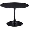 DEYARNA HOME Tavolo da Pranzo Rotondo, Diametro 110cm, Tavolo da Cucina Moderno per Sala da Pranzo, Soggiorno, Caffè, Ufficio, Balcone, 110cm*110cm*75cm (Nero)