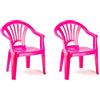 Acan Tradineur - Set di 2 sedie per bambini, modello Tipi, prodotto in Spagna, leggero e facile da trasportare, ideale per giocare, leggere e disegnare, 50 x 35 x 28 cm, colore: rosa