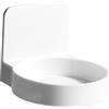 LIFKOME Mensola Portaoggetti da Parete per Bagno in ABS Bianco Aspirazione Senza Foratura, Resistente alla Ruggine dal Design Semplice, per Organizzare Accessori Bagno