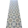 ALFOMBRAS IBERIA Tappeto in vinile per cucina, terrazza, esterni, facile da pulire, base antiscivolo, design ACHI (grigio/blu, 150 x 200)
