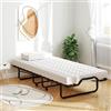 COSTWAY Letto Brandina Pieghevole, Made in Italy, Letto Singolo Pieghevole con Materasso in Memory Foam e Ruote, 200x80cm, Onda