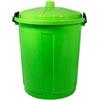 COSE DA CASA Bidone con coperchio chiuso grande 50 Lt antiodori o randagismo pattumiera da interno o esterno per la raccolta differenziata casa giardino locali commerciali (VERDE)