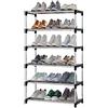 VR VETRINEINRETE Vetrineinrete® Scarpiera impilabile portascarpe scaffale 4 5 6 7 8 9 ripiani Organizer Scarpe salvaspazio (6 Ripiani)