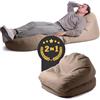 Avalon - Pouf Chaise Longue da Esterno Pieghevole Double Jive, Poltrona Sacco Letto Comodo e Impermeabile, Perfetto da Giardino, Arredo Piscina, Design Moderno, Made in Italy(75x180cm-Tortora)