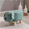 Egujiwa Sgabelli Bassi in Legno per Bambini Sgabello per Bambini Simpatico Cartone Animato Sgabello a Forma di Cane Piccolo per la Scuola Materna Domestica (Verde Chiaro)