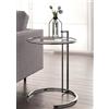 ZStyle Tavolino Tavolo Comodino Eileen Gray Regolabile Altezza Letto Acciaio Cromato Vetro Cristallo