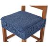 Casatessile Rain Cuscino coprisedia Fascia Elastica - Blu I Cuscino Sedia Cucina, Sfoderabile in Tessuto Jaquard