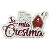 Generico Decorazione per Cresima, Scritta La Mia Cresima in Polistirolo con Colomba Bianca e Mitra Rossa Glitterata, 42x25 cm