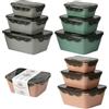 MAURY'S IL NUMERO UNO DEL RISPARMIO Maury's Set 3 Contenitori Rettangolari da 0.5/1/2 Lt con Tappo, Colori Assortiti per Conservare e Organizzare in Stile Organizzazione Versatile