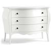 Mar.c.a. Design - Cassettiera in Legno 120x50x85 cm 3 Cassetti - Cassettiera Arte Povera Bombata con Piedini - Made in Italy