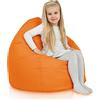 Italpouf Poltrona Sacco L Bambini, Interno ed Esterno, Riempimento Perle Polistirolo, Sfoderabile, Impermeabile, Certificato, Arancione, 90x77 cm