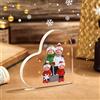 lorajewel Decorazioni Natalizie Personalizzate Targa in Acrilico con 1-8 Nomi Regali di Natale per Mamma papà Figlia Figlio Nonna Amici (B-4 Nome)