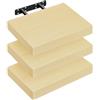 WOLTU Mensola da Muro Rettangolare Scaffale Libreria a Parete Decorazione per Cameretta Ufficio Porta CD/Dvd in Legno Rovere giallo 30cm, Set di 3, RG9371kei-3
