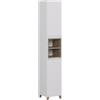 Vicco Armadio per il bagno Elnor, Bianco/quercia, 30 x 170 cm