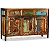 vidaXL Credenza in Legno Massello di Recupero 120x35x76 cm
