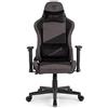 SENSE7 Poltrona da gioco Spellcaster Edizione Senshi XL, ergonomico, cuscini lombari regolabili, inclinazione regolabile, funzione di oscillazione, sedia da gioco in tessuto, 150kg, sedia PC grigia