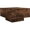 vidaXL Tavolino da Soggiorno con Luci LED Rovere Fumo 55x55x31 cm