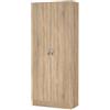 Arreditaly Scarpiera Armadio Salvaspazio Con 2 Ante E 5 Ripiani Regolabili Mobile Multiuso Design Moderno Per Ingresso Camera e Living 69.2 x 34.6 x 170.4 Cm Rovere