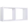 MODULARREDO | MORGANA MAXI Mensola da Muro, Libreria Sospesa, Libreria da Parete, Scaffale da Parete, Bianco, 70x35 p23.7 cm, Kit Tasselli Inclusi - Made in Italy