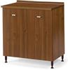 Linea Azzurra Base 80 Mobili Cucina Componibile con 2 Ante e 2 Ripiani in Legno Made in Italy H85xL80xP50 cm Elegante Funzionale Facile da Montare (Noce Antico)