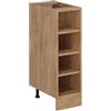Vicco Scaffale da cucina R-Line, Rovere dorato, 25 cm