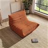 Spnvbe Pouf, poltrona da camino per adulti, con imbottitura in memory foam, grande divano d'accento, divano da pavimento lounge per giocare, leggere, rilassarsi, non è necessario assemblare (arancione)