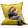 Avalon - Puff Poltrona Sacco Cuscino Gigante Thin 600L Deluxe Sfoderabile, Pouf Sacco Sartoriale, Bean Bag Tessuto Antistrappo/Impermeabile con Sacca Interna, Made in Italy (200x140cm-Verde Acido)