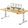 FLEXISPOT Scrivania Regolabile in Altezza 180x80 cm Con 2 Motori Potenti, Tavolo Stabile Con Funzione di Memoria (Bianco+Acero)