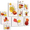 Giallobus - Set di 10 dipinti a pannelli multipli floreali 1 - MDF - 10 quadri | 2 x 42 x 29,7 cm | 4 x 29,7 x 21 cm | 4 x 21 x 14,85 cm - Pronto da appendere