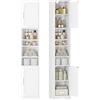 HEXCELEN Armadio da Bagno, Mobile Alto Con Scomparti Aperti e 2 Ante, Ripiani Regolabili, Mobiletto Bagnos Salvaspazio, Per Bagno, Soggiorno, Camera Da Letto, 30 × 30 ×180 cm, Bianco