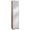 MONDO VIRO Colonna 1 anta a specchio Mirror1 mobile in legno cm 43x29 190h (Noce Stelvio/Specchio Naturale)