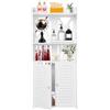 GREENSAPPIRE Mobiletto da Bagno Alto Salvaspazio - Colonna da Bagno 92 cm con Ripiani Aperti e Armadietto con Ante, Mobile Organizer in Stile Moderno per Bagno, Soggiorno e Ingresso - Bianco