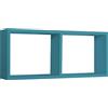 MODULARREDO | MORGANA Mensola da Muro, Libreria Sospesa, Libreria da Parete, Scaffale da Parete, Blu Laguna, 70x30 p15.5 cm, Kit Tasselli Inclusi - Made in Italy