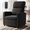 Devoko Poltrona Relax Elettrica, Ergonomica Reclinabile 90°-165°, Poltrona Reclinabile con Schienale e Poggiapiedi Regolabile, Poltrone per Soggiorno/Ufficio, con Tasconi Laterali, Nero