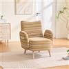 JCFEIDQW Poltrona moderna per soggiorno, poltrona relax con tasca laterale, tessuto con motivo a cerchi, gambe in legno massello, comoda poltrona da lettura, adatta per soggiorno, camera da letto