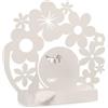 Arti & Mestieri Primavera - Porta zampirone da Tavolo di Design 100% Made in Italy - Ferro, 17 x5 x 19 cm - Avorio