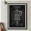 BINGJIACAI Caffettiera Patent Poster Stampa Bialetti Moka Poster Coffee Blueprint Wall Art Picture Tela Pittura Cucina Cafe Decor-40x60cm Senza Cornice