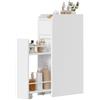 HOOBRO Mobile da Bagno Ultra Sottile con 2 Cassetti Scorrevoli e Dispositivo Antiribaltamento, Armadietto da Bagno Sottile in Legno per Bagno, Lavanderia, 18 x 40 x 70 cm, Bianco EWW11BC01